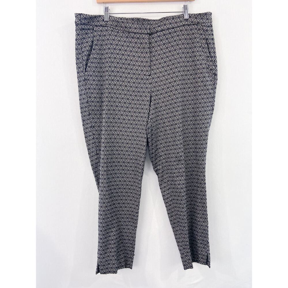 NEW Lane Bryant Gray Diamond Tailored Trouser Pants size 24 Casual Professional